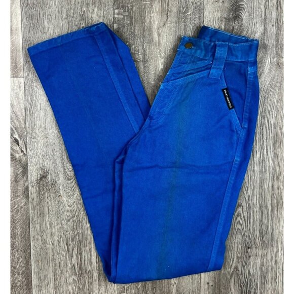 Vintage Womens Rockies Western High Rise Mom Royal Blue Denim Jeans Size 5/27 - Picture 13 of 13